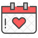 Calendar Date Valentine Icon