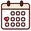 Calendar Valentine Day Date Icon