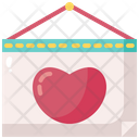 Calendar Love Romantic Date Icon