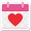 Valentine Day Calendar Icon