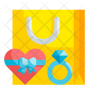 Valentine Shopping Shopping Bag Ring Icon