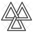 Valknut Viking Sign Sign Icon