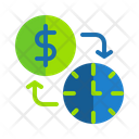 Valuable Time Is Money Invest In Time Icon