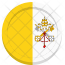 Vatican Flag Circle Icon