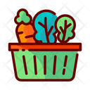 Vegetables Shopping Basket Shopping Cart Icon