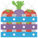Vegetables In Crate Healthy Food Food Carton Icon