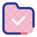 Verified Folder Mark List Icon