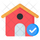 Verified Home Checked Home Residence Icon