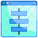 Vertical Alignment Graphic Tool Interface Icon