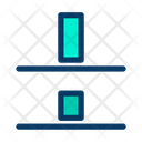 Verticle Distribute Bottom Align Icon