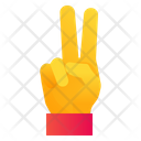 V Peace Fingers Icon