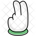 Victory Sign Love Symbol Hand Gesture Icon