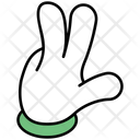 Victory Sign Love Symbol Hand Gesture Icon