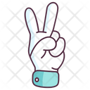 Victory Gesture Peace Symbol Hand Gesture Icon