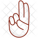 Peace Symbol Victory Sign Hand Gesture Icon