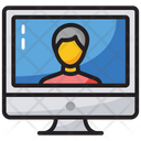 Online Chat Video Call Video Tutorial Icon