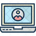 Video Call Live Call Laptop Icon