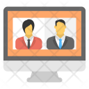 Telepresence Video Conferencing Icon