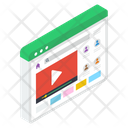 Video Page Interface Media Video Wireframe Icon