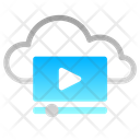 Video Streaming From Cloud Cloud Computing Cloud Hosting Icon