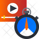 Video Time Stopwatch Video Time Management Icon