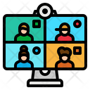 Videoconference Meeting Video Icon