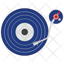 Vinyl Record Player And Disc Icon