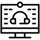 Virtual Agent Icon - Download in Line Style