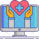 Virtual Care Health Awareness Virtual Help Care Icon