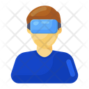 Virtual Reality Augmented Reality 3 D Glasses Icon