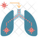 Virus In Lung Icon