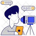 Vlogger Video Recording Video Blogging Icon