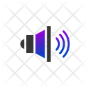 Volume Level Icon - Download in Colored Outline Style