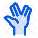 Vulcan Salute Fingers Hand Icon
