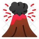 Vulcano Eruption Mountain Icon