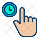 Fingure Hand Clock Icon