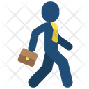 Walking With Briefcase Icon