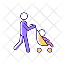 Walking With Stroller Icon