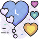Wall Clock Valentine Time Date Time Icon