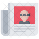 Wanted Notice Newspaper Icon