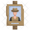Wanted Poster Bandit Icon