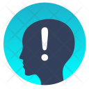 Warning Attention Head Icon