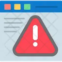 Warning Browser Icon - Download in Flat Style