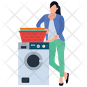 Washing Clothes Upholstery Cleaning Laundry Icon