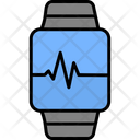 Watch Health Care Heartbeat Graph Smartwatch Statistics Stats Icon