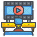 Watching Video Player Multimedia Icon