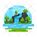 Water Cascade Icon