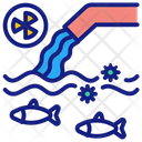 Water Pollution Discharge Drain Icon