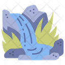 Nature Garden Waterfall Icon