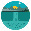 Waterfalls Nature River Icon